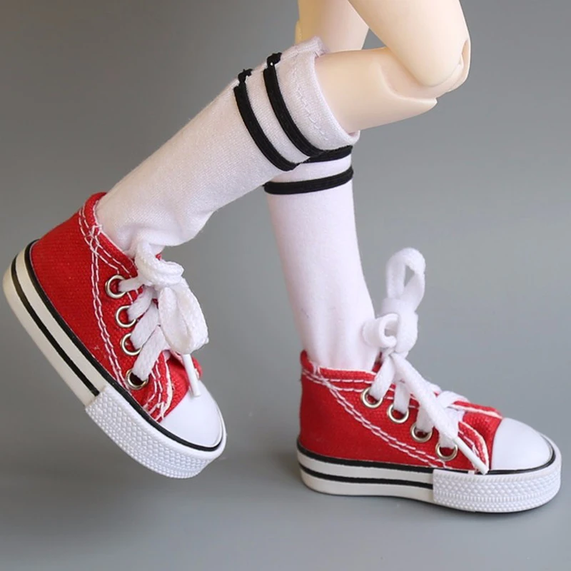 1Pair 7,5cm drobiniai batai 1/4 BJD lėlės mini lėlių batai 16 colių Sharon lėlės batai Laisvalaikio batai Amerikos mergaičių lėlėms Nuotrauka 1