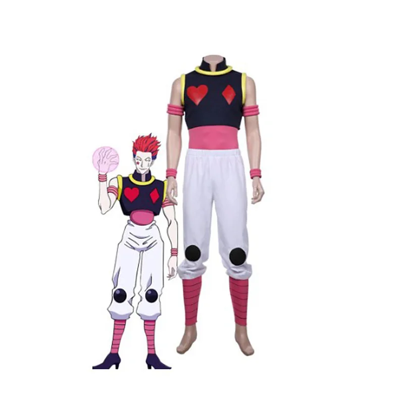 Anime HUNTER X HUNTER Hisoka Cosplay kostiumas Pilnas komplekto kostiumas Unisex Phantom Troupe Cos uniforma Halloween Cosplay apranga Nuotrauka 2