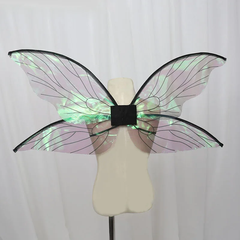 Fairy Butterfly Sheer Wings Dress Up Angel Halloween kostiumų rekvizitai vaikams Mergaitės Moterys Kelios spalvos Nuotrauka 3