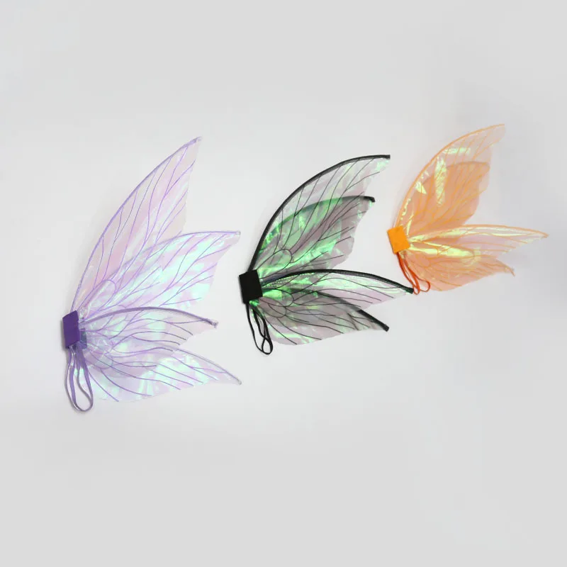 Fairy Butterfly Sheer Wings Dress Up Angel Halloween kostiumų rekvizitai vaikams Mergaitės Moterys Kelios spalvos Nuotrauka 5
