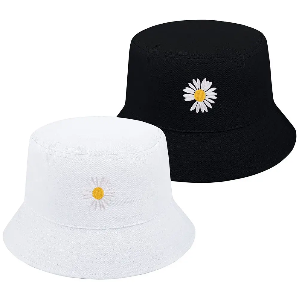 Pavasario vasaros ramunėlės sulankstomos nešiojamos paplūdimio kepurės kaušo skrybėlė Saulės skrybėlė Žvejo kepurė Nuotrauka 1