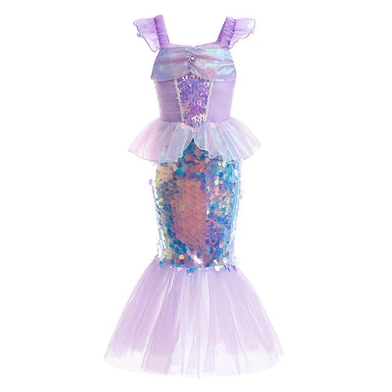 Mažoji undinėlė Ariel Princess kostiumas Suknelė vaikams Suknelė mergaitėms Helovinas Cosplay vaikų gimtadienio drabužiai Undinės suknelė Nuotrauka 5