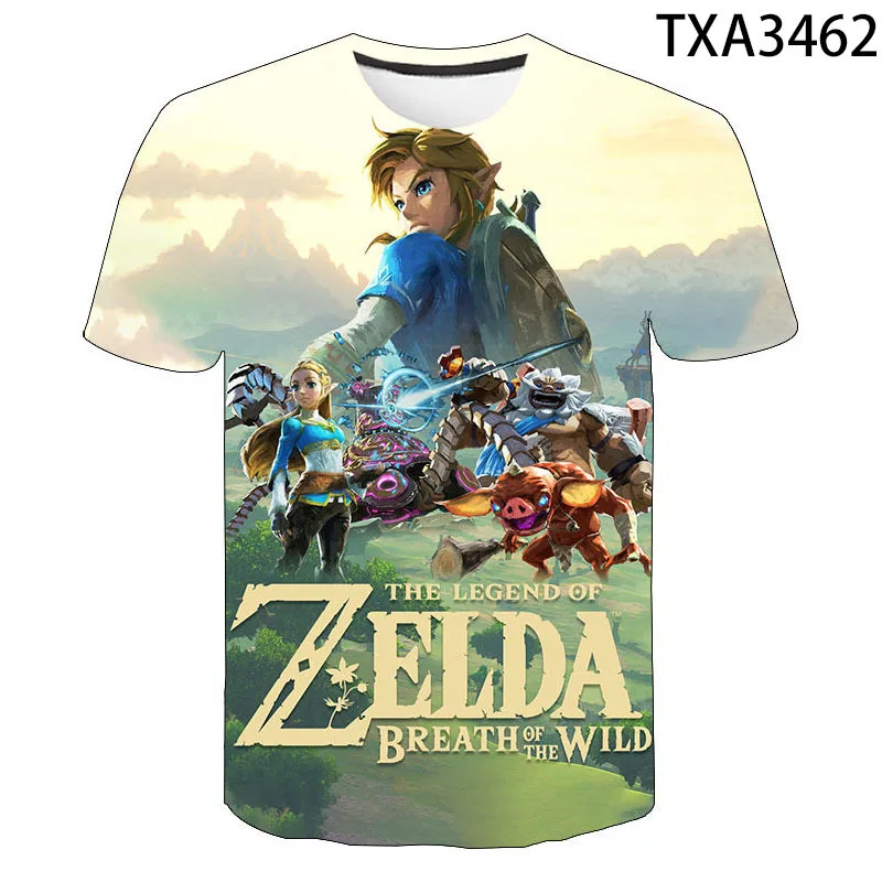 Games Zelda 2023 Nauji vasaros 3D marškinėliai Boy Girl Kids Fashion Streetwear Vyrai Moterys Vaikai Spausdinti marškinėliai Cool Tops Tee Nuotrauka 1
