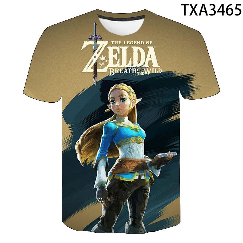 Games Zelda 2023 Nauji vasaros 3D marškinėliai Boy Girl Kids Fashion Streetwear Vyrai Moterys Vaikai Spausdinti marškinėliai Cool Tops Tee Nuotrauka 2