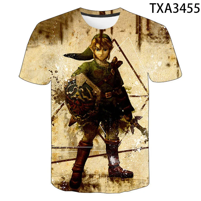 Games Zelda 2023 Nauji vasaros 3D marškinėliai Boy Girl Kids Fashion Streetwear Vyrai Moterys Vaikai Spausdinti marškinėliai Cool Tops Tee Nuotrauka 5