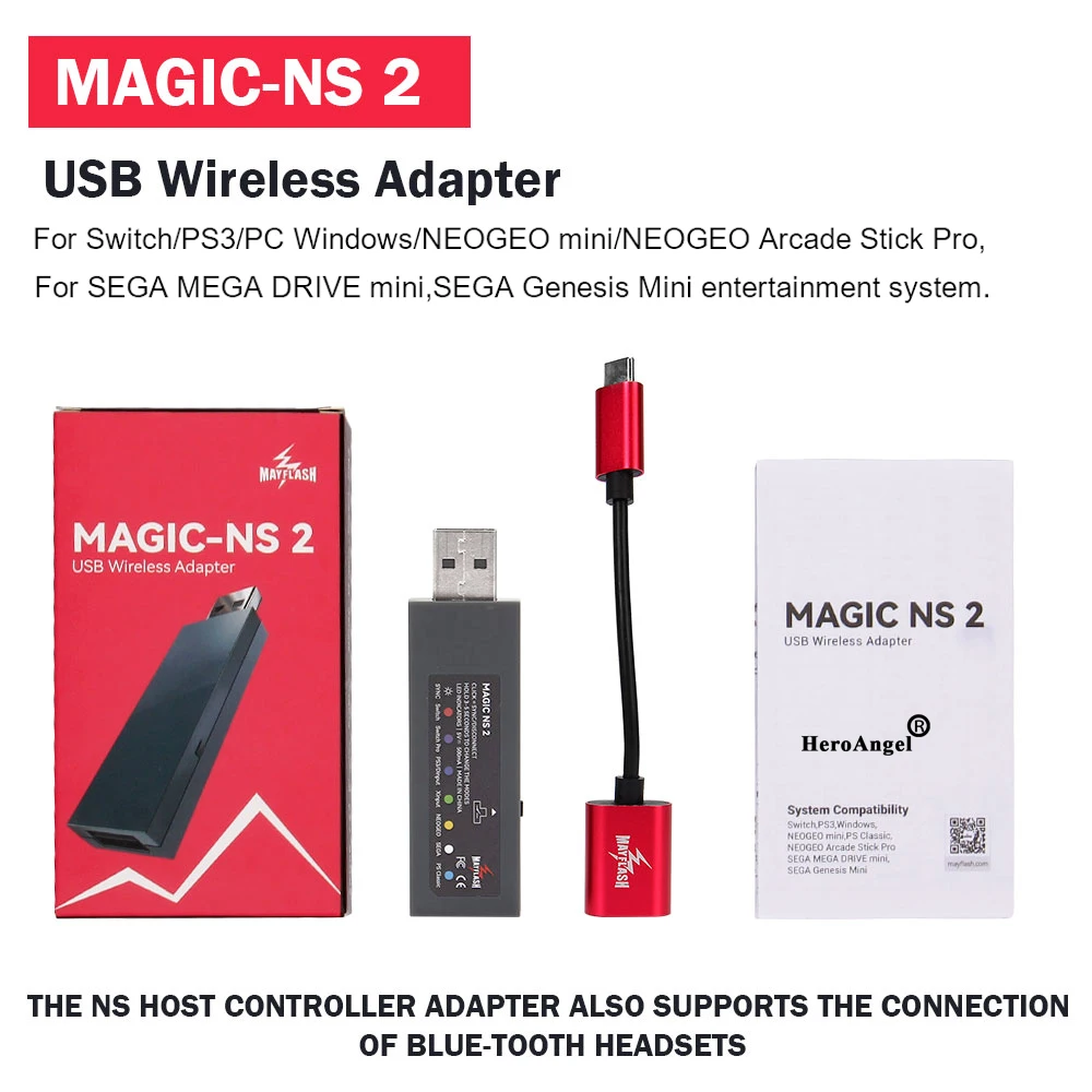 NEW MayFlash MAGIC NS 2 for PS5 for PS4 for Xbox Series X/S Belaidis valdiklis USB adapteris Nintend jungiklis, skirtas Raspberry Pi Nuotrauka 0