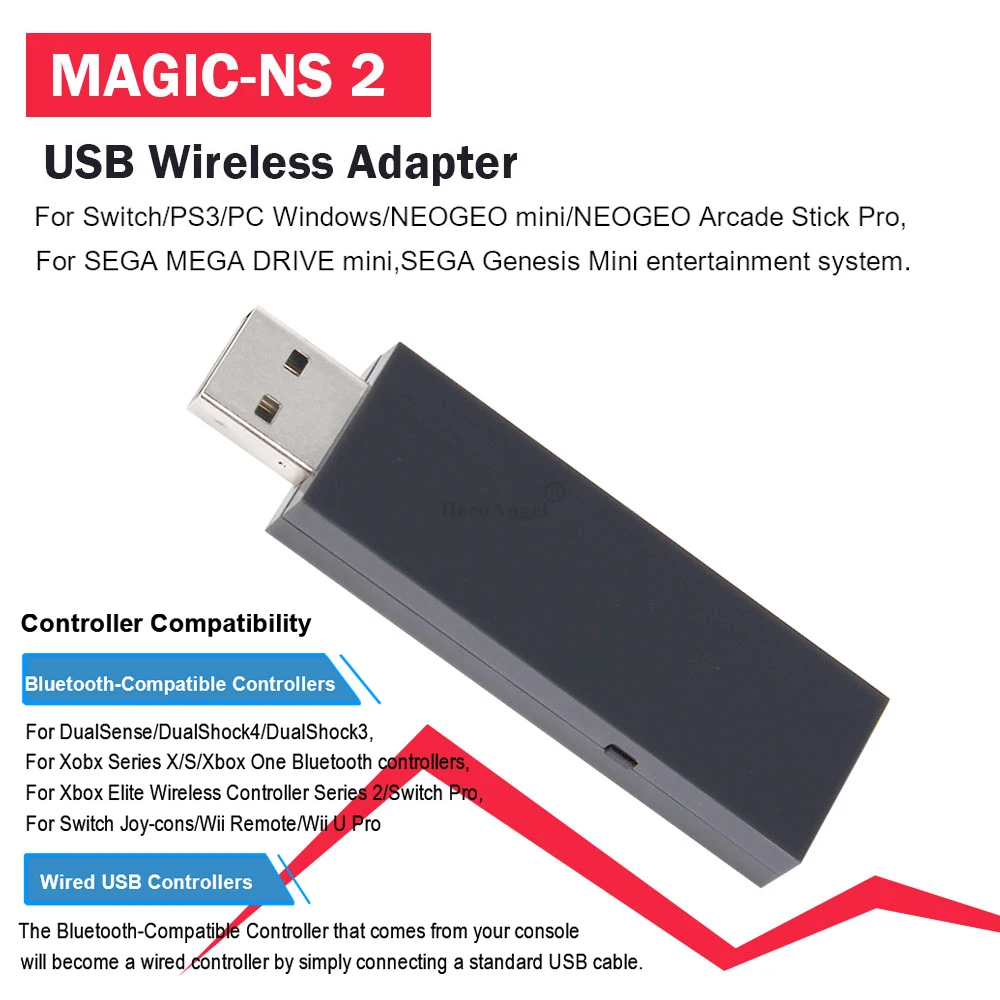 NEW MayFlash MAGIC NS 2 for PS5 for PS4 for Xbox Series X/S Belaidis valdiklis USB adapteris Nintend jungiklis, skirtas Raspberry Pi Nuotrauka 1