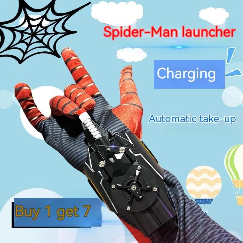 Spiderman žiniatinklio šaudyklės Žaislai Riešo paleidimo įrenginys Žmogus voras Peteris Cosplay priedai Rekvizitai Voro linijos dovanos vaikams berniukams Nuotrauka 0
