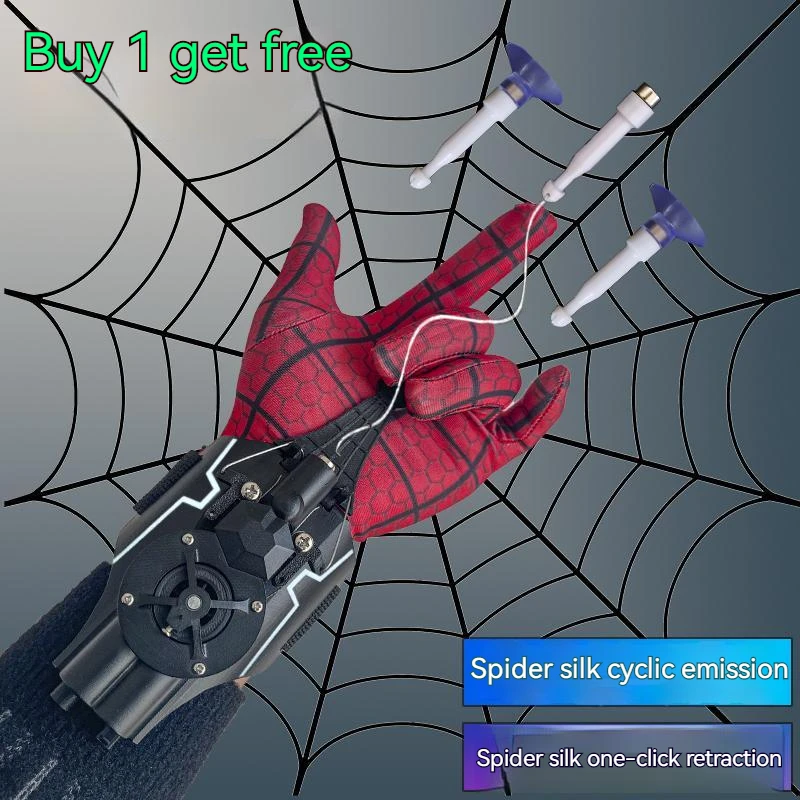 Spiderman žiniatinklio šaudyklės Žaislai Riešo paleidimo įrenginys Žmogus voras Peteris Cosplay priedai Rekvizitai Voro linijos dovanos vaikams berniukams Nuotrauka 1