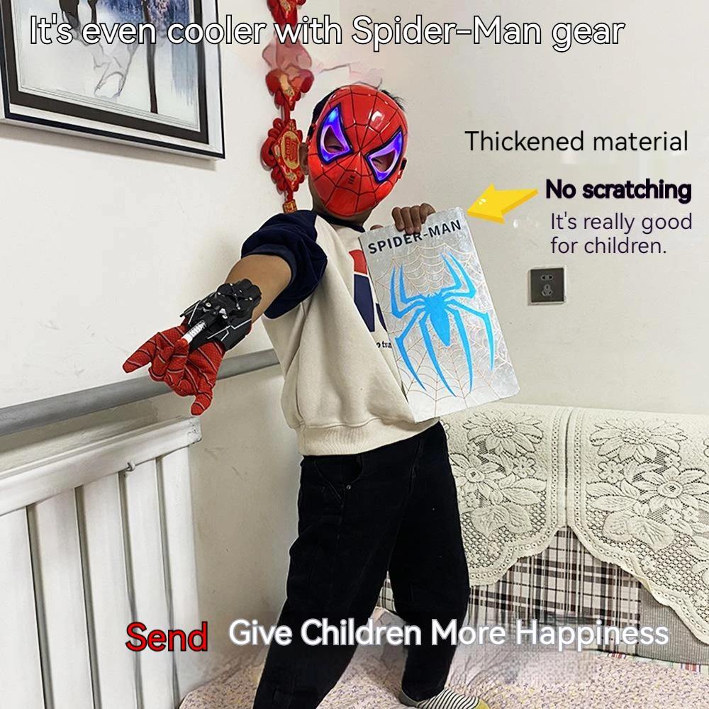 Spiderman žiniatinklio šaudyklės Žaislai Riešo paleidimo įrenginys Žmogus voras Peteris Cosplay priedai Rekvizitai Voro linijos dovanos vaikams berniukams Nuotrauka 2