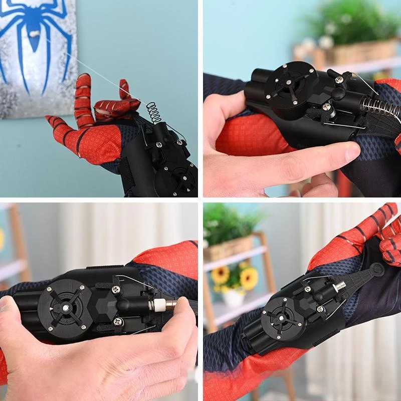 Spiderman žiniatinklio šaudyklės Žaislai Riešo paleidimo įrenginys Žmogus voras Peteris Cosplay priedai Rekvizitai Voro linijos dovanos vaikams berniukams Nuotrauka 5