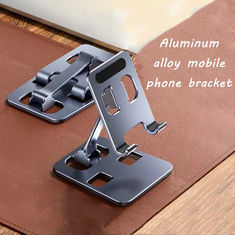 Aliuminio lydinio stalinis mobiliojo telefono stovas sulankstomas iPad planšetinis kompiuteris Palaikymas Mobiliojo telefono stalo laikiklis Tingus laikiklis išmaniojo telefono montavimui Nuotrauka 0