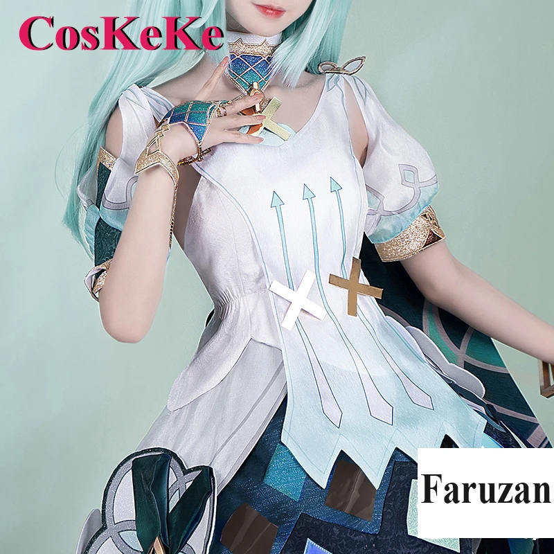 CosKeKe Faruzan Cosplay anime žaidimas Genshin Impact kostiumas Elegantiška puošni vienoda suknelė Helovino vakarėlis Vaidmenų žaidimo drabužiai Nauja Nuotrauka 2