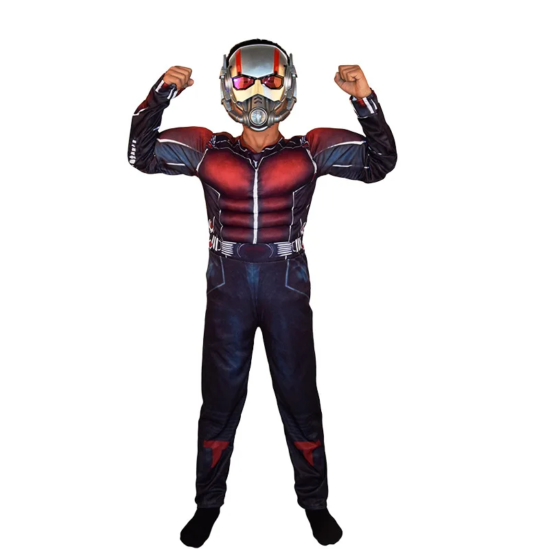 New Ant Man 3 Cosplay kostiumas vaikams Atnaujina superherojų kaukės kostiumą Raumenų herojaus kombinezonas Gimtadienio vakarėlio suknelė Helovino kostiumas Nuotrauka 1