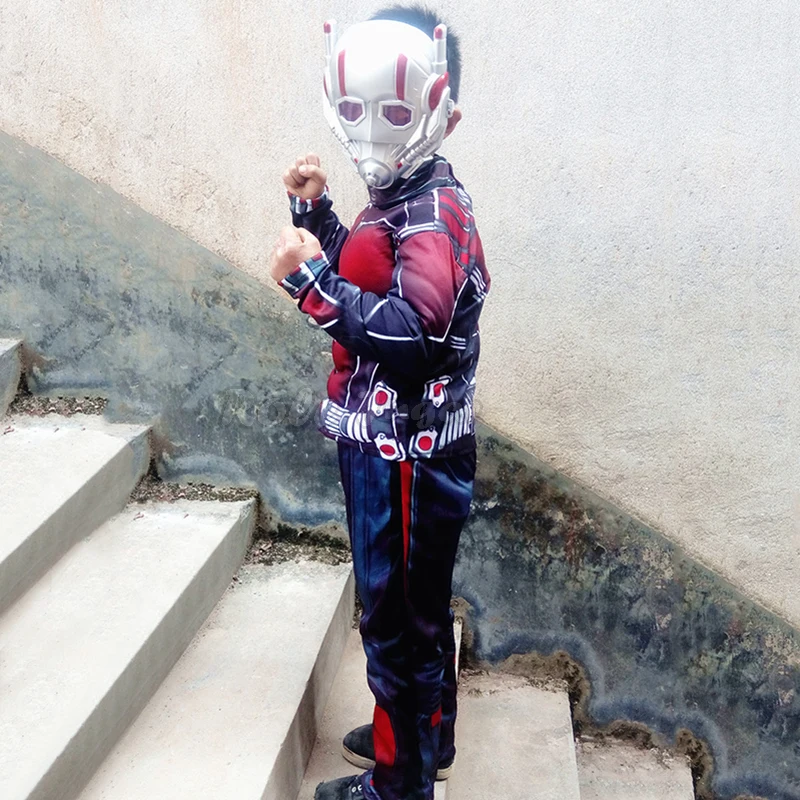 New Ant Man 3 Cosplay kostiumas vaikams Atnaujina superherojų kaukės kostiumą Raumenų herojaus kombinezonas Gimtadienio vakarėlio suknelė Helovino kostiumas Nuotrauka 2