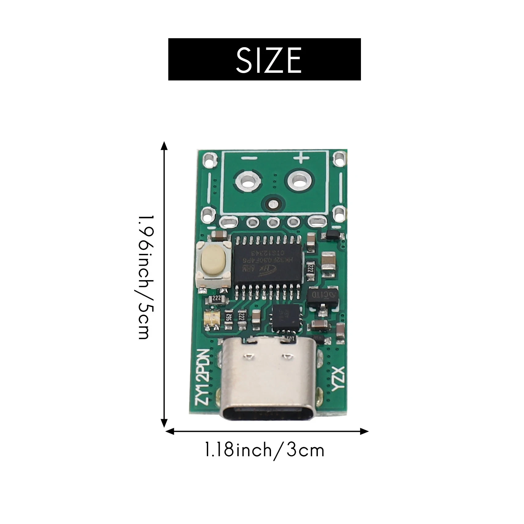USB-C PD2.0/3.0 į nuolatinės srovės keitiklio maitinimo modulį 