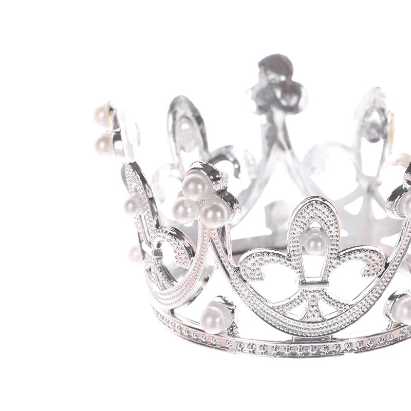 Mini karūnos torto dekoravimas Princesės topper perlas Tiara karūnos kepimo dekoravimas 
