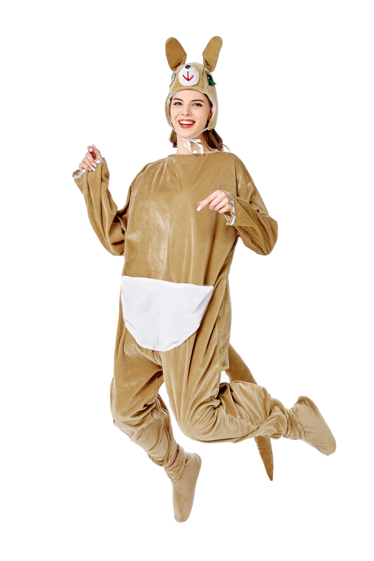 Helovino kostiumas Cosplay kalėdinis kostiumas suaugusiems Australija Kengūros gyvūnas Onesie scenos spektaklio kostiumas Nuotrauka 4
