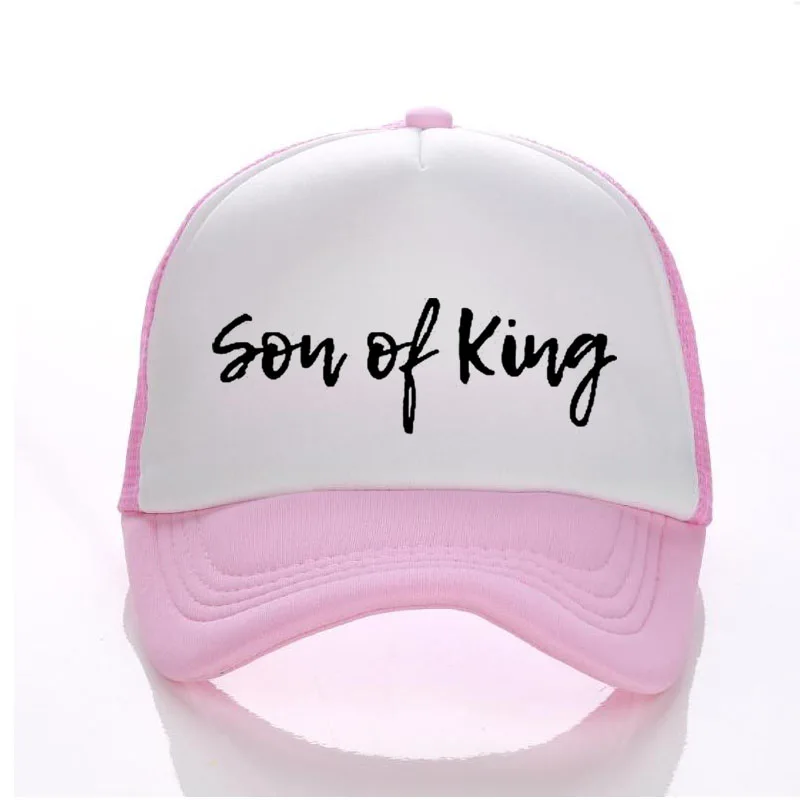 Jesus Hats Adult/ Children Son of King Trucker Cap Jesus Cross Men Snapbacks Mesh Net Sun Hat Crosses Adjust Kids Nuotrauka 4