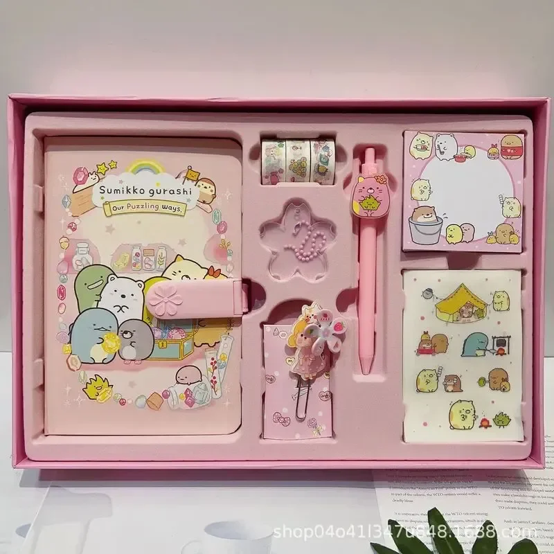 Naujas Sanrio Kawaii animacinis filmas Anime Hand Ledger Set Cute Girl Heart Stationery Dovanų dėžutė Studentų mėgstamiausi mokymosi reikmenys Nuotrauka 3