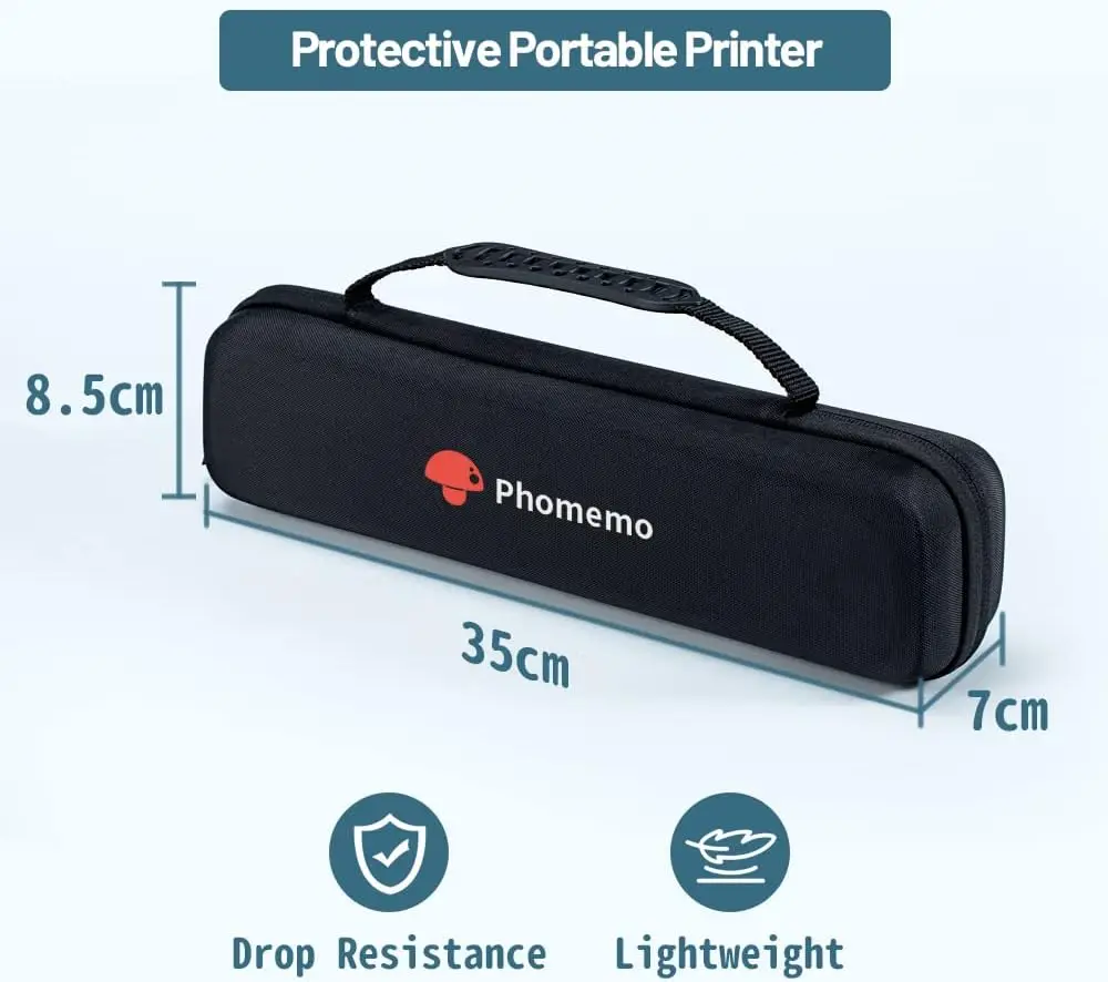 Phomemo M08F A4 spausdintuvas Juoda maišas, nešiojamas krepšys, suderinamas su M08F, HPRT MT800 / MT800Q nešiojamas terminis spausdintuvas (tik dėžutė) Nuotrauka 2