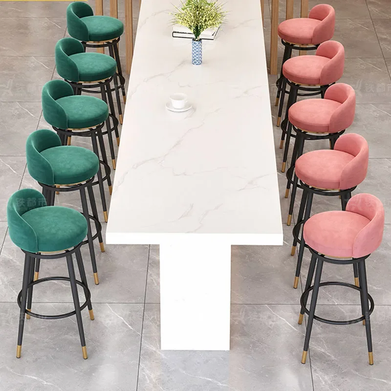 Reguliuojamos modernios baro kėdės Vintažinis dizaineris Kėlimas Dinning Baro kėdės Nemokamas pristatymas Prabangūs sillas Para Comedo kambario baldai Nuotrauka 3