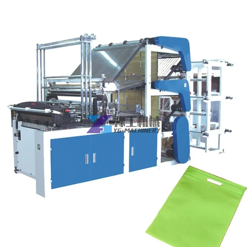 visiškai automatinė neaustinių audinių maišelių gamybos mašina neaustinių maišelių gamybos mašina internetinė spausdinimo Kraftpopieriaus maišelių gamybos mašina Nuotrauka 4
