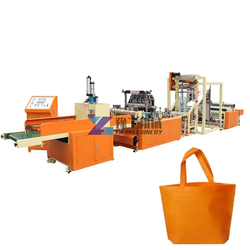 visiškai automatinė neaustinių audinių maišelių gamybos mašina neaustinių maišelių gamybos mašina internetinė spausdinimo Kraftpopieriaus maišelių gamybos mašina Nuotrauka 5