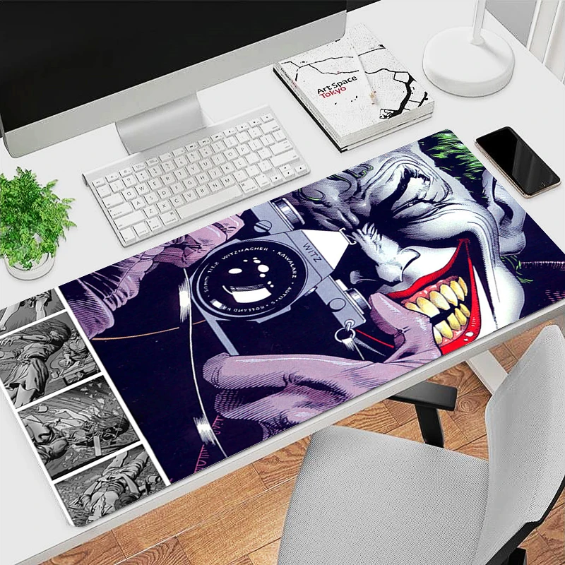 DC Joker Tapis De Souris nešiojamas kompiuteris Naujas HD Anime žaidimų klaviatūros kilimėlis Mousepad PC priedai Extend Game Spintelė Stalo kilimėlis XXL kilimas Nuotrauka 3