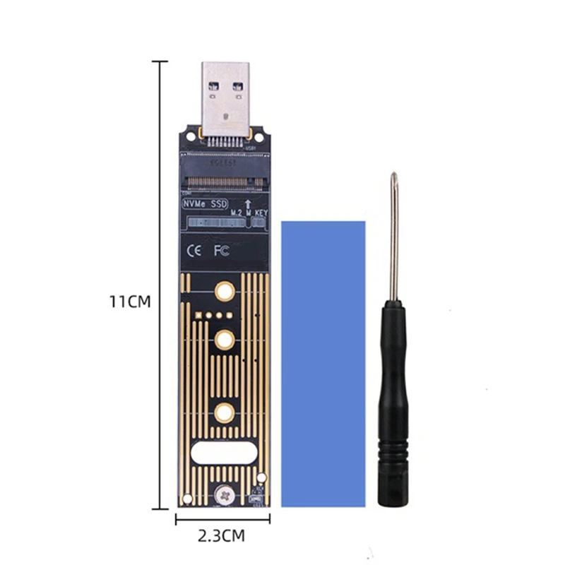 M.2 NVME SSD į USB 3.1 adapteris PCI-E į USB-A 3.0 keitiklio kortelė 10Gbps USB3.1 Gen 2 skirta M.2 NVME 2242 2260 2280 Nuotrauka 5