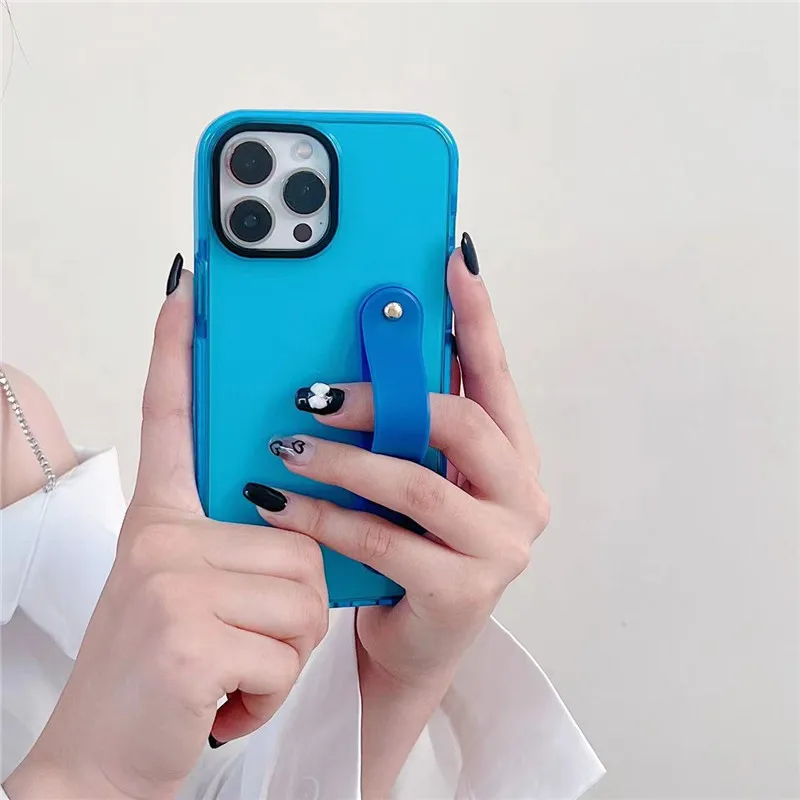 2022 Wrist Band Phone Holder Band Finger Grip Mobile Phone Stand for iPhone 13 Samsung Xiaomi Push Back Sticked Socket laikiklis Nuotrauka 2