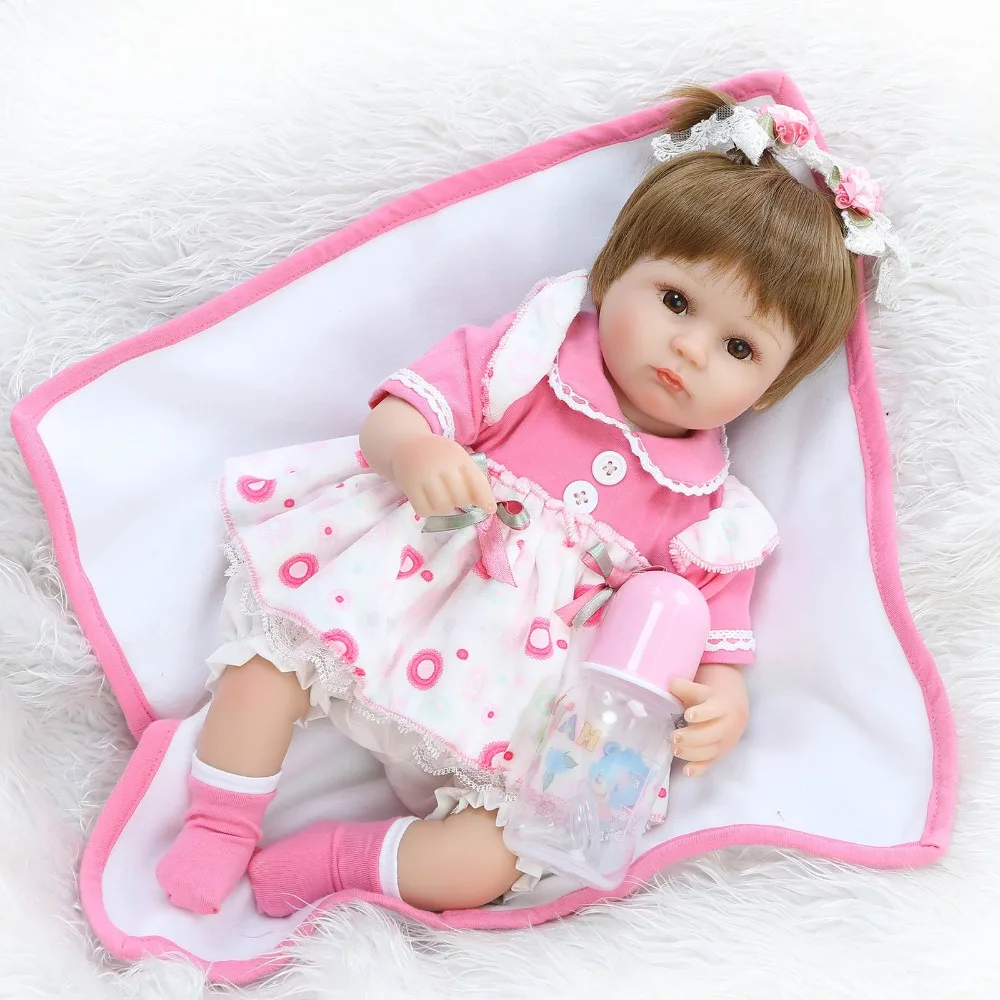 Reborn Baby Doll Soft Silicone Vinyl Cloth Body Lifelike Baby Dolls madingos lėlės kūdikiams, žaidžiančios karštus žaislus vaikams Kalėdos Nuotrauka 1
