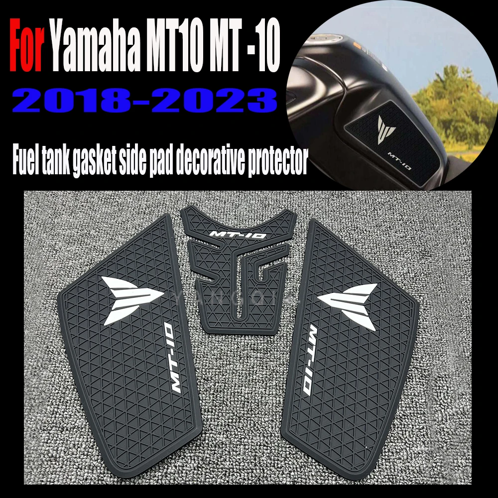 Naujas MT-10 šoninis degalų bako padas Bako trinkelės Apsauginiai lipdukai Kelio sukibimo traukos padas Yamaha MT10 MT 10 MT-10 2018-2021 2022 2023 Nuotrauka 0