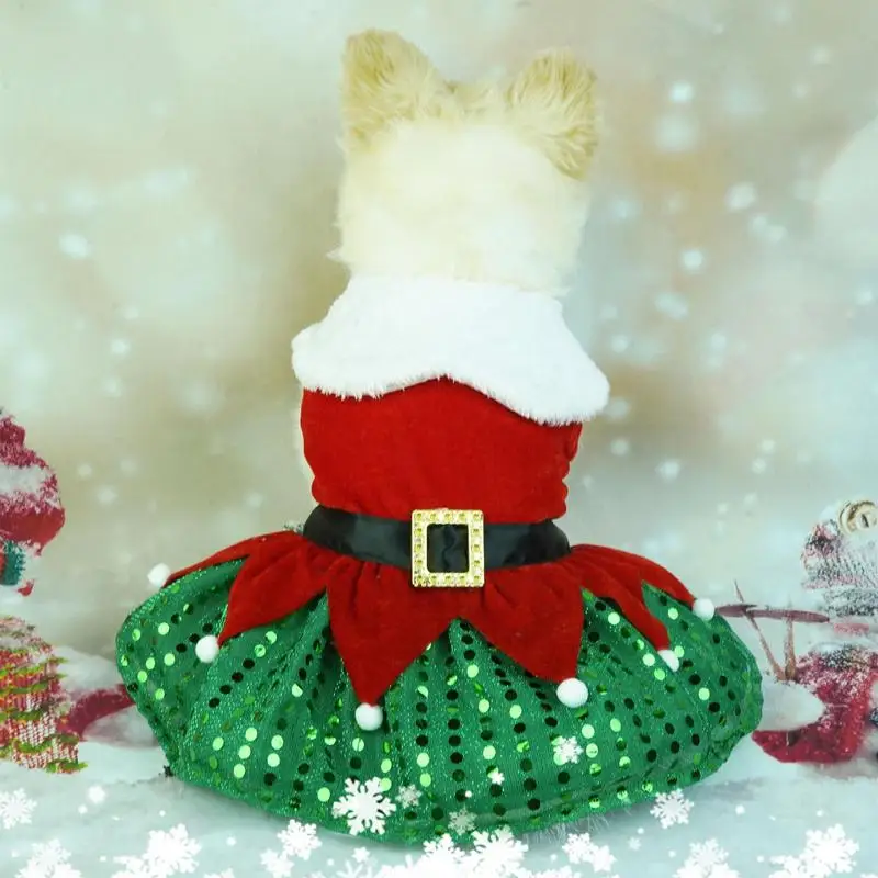 Kalėdiniai naminių gyvūnėlių kostiumai Tamprus Kalėdų senelio suknelė Augintinio audinys Daugiafunkcinis Įdomus Mažas šuo Kalėdiniai aksesuarai Šuo Nuotrauka 2