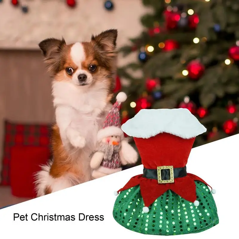 Kalėdiniai naminių gyvūnėlių kostiumai Tamprus Kalėdų senelio suknelė Augintinio audinys Daugiafunkcinis Įdomus Mažas šuo Kalėdiniai aksesuarai Šuo Nuotrauka 4