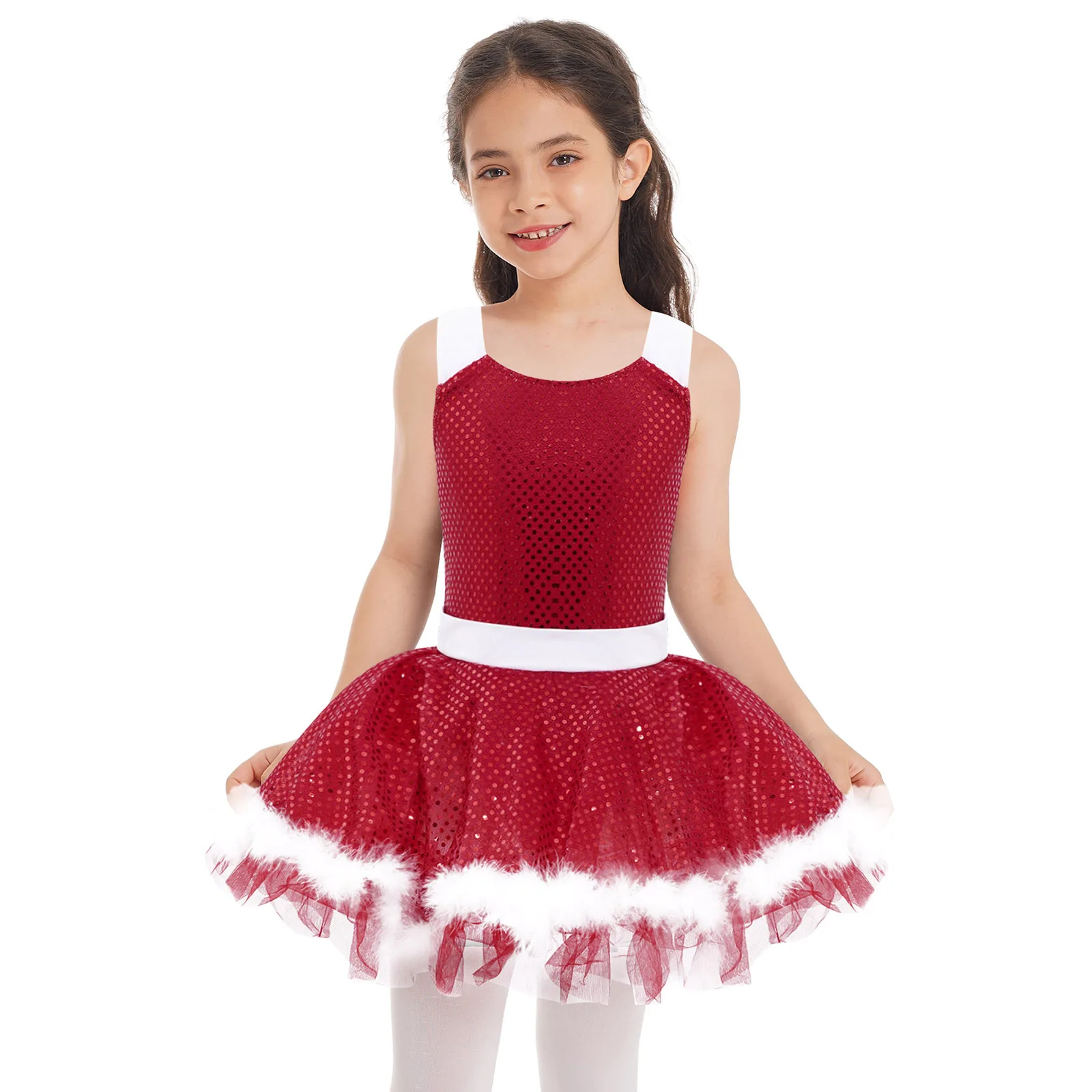Vaikų mergaičių baletas Tutu Cami suknelė Lotynų šokių kostiumas Vaikai Kalėdų Cosplay gimtadienio vakarėlis Suknelė Dailusis čiuožimas ledu Leotardas Nuotrauka 1