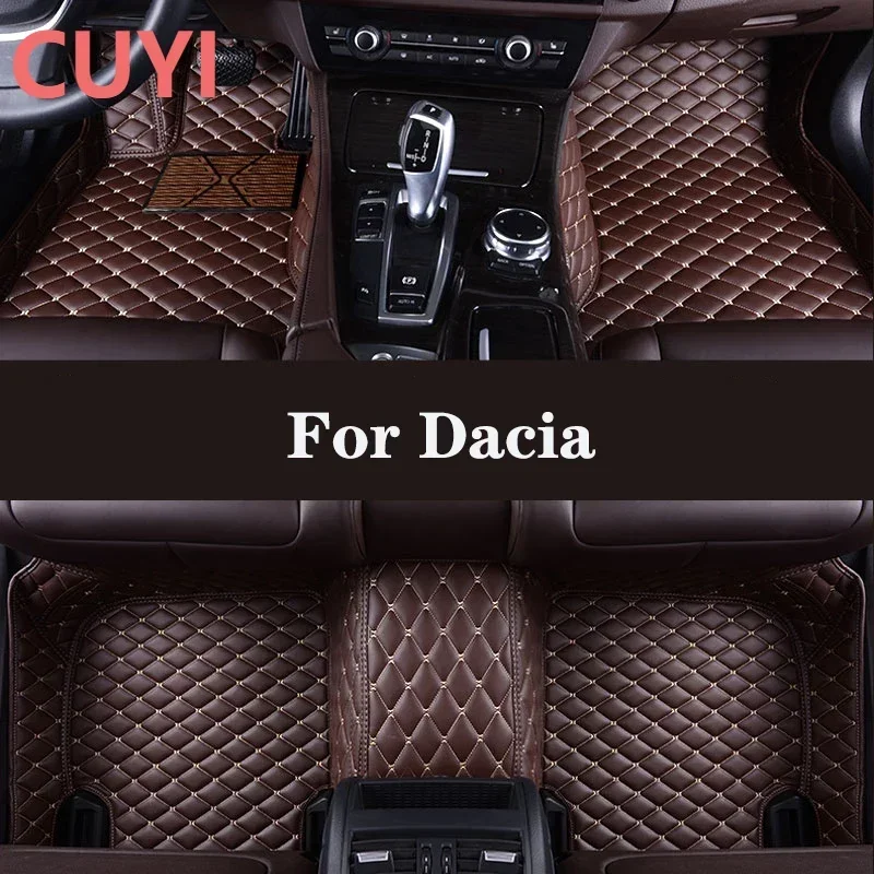 Full Surround Custom Leather Car Floor Kilim for Dacia Duster Logan Sandero Dokker Car Accessories Nuotrauka 0