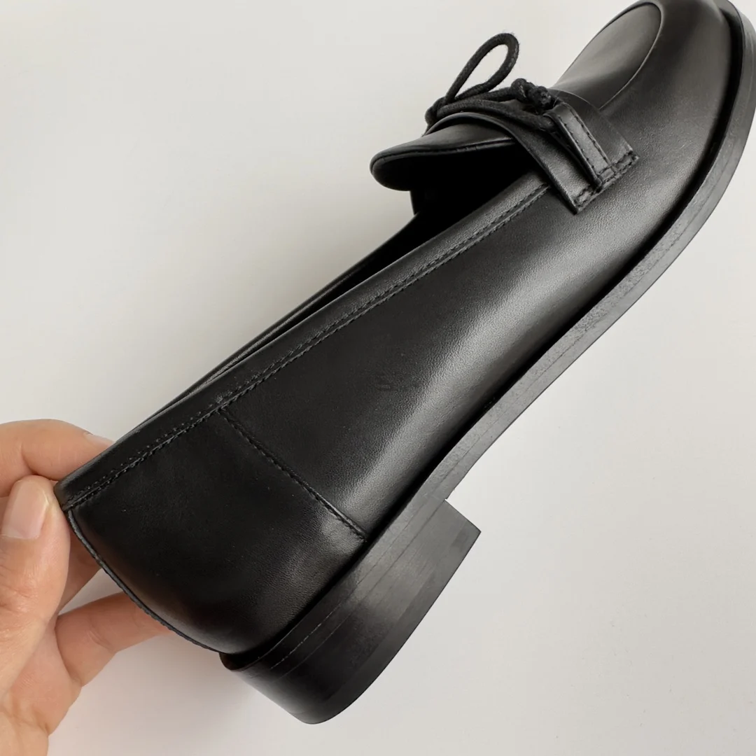 2023 Pavasario nauja niša Britų retro odiniai batai Patogūs žemakulniai loafers moteriški batai Nuotrauka 4
