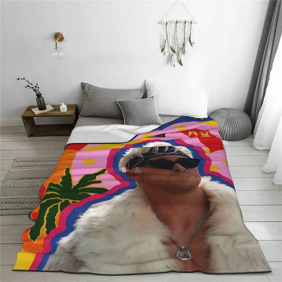 I Am Kenough Merchandise Blanket Fleece Home Cool Ryan Gosling Throw Blanket Cozy Super Warm for Couch Bedtiess Nuotrauka 2