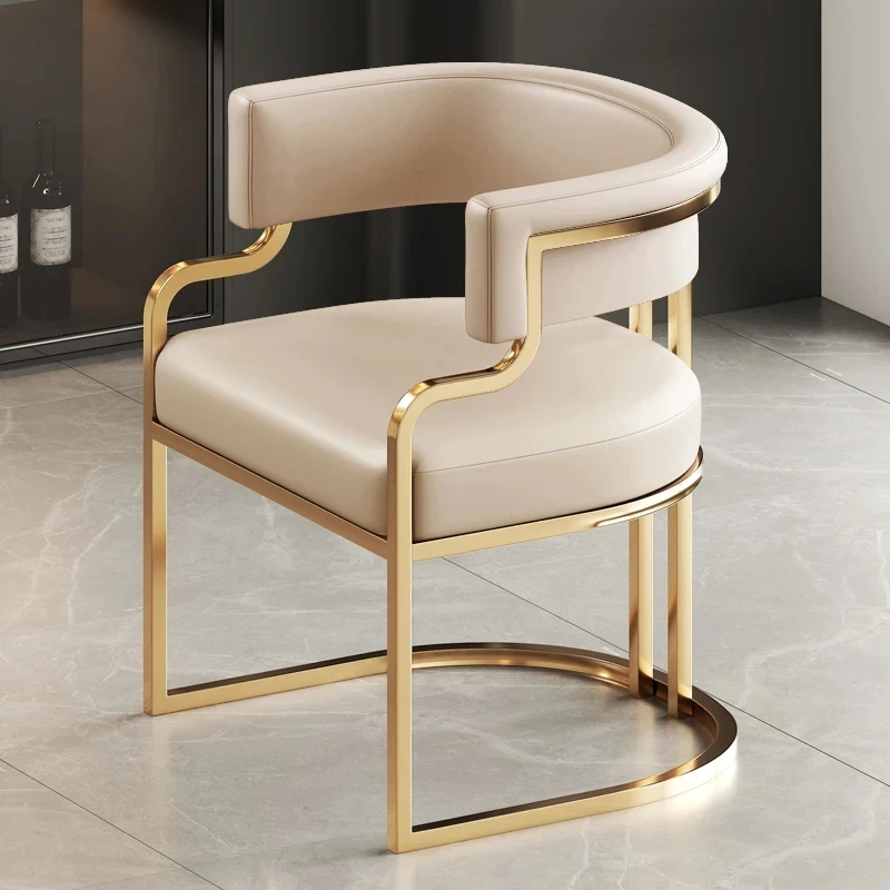 Prabangi ergonomiška valgomojo kėdė Moderni viešbučio svetainė Atpalaiduojanti minimalistinė valgomojo kėdė Grindys Sillas Para Comedor kambario baldai Nuotrauka 1