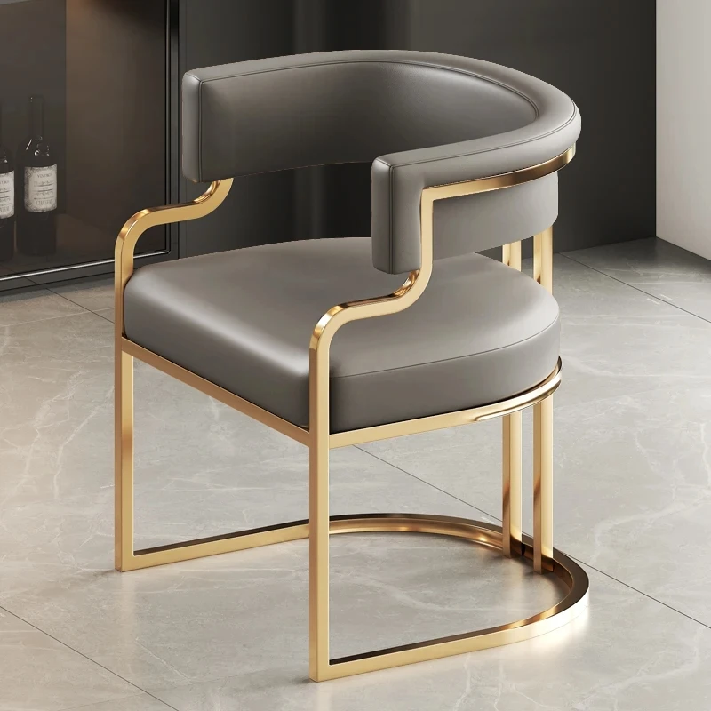 Prabangi ergonomiška valgomojo kėdė Moderni viešbučio svetainė Atpalaiduojanti minimalistinė valgomojo kėdė Grindys Sillas Para Comedor kambario baldai Nuotrauka 2