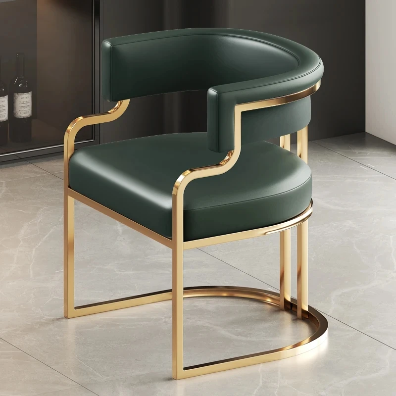 Prabangi ergonomiška valgomojo kėdė Moderni viešbučio svetainė Atpalaiduojanti minimalistinė valgomojo kėdė Grindys Sillas Para Comedor kambario baldai Nuotrauka 4