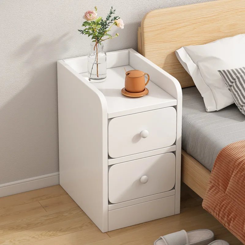 Minimalistinis Modernus Namų miegamojo baldai Namų ūkis Itin siaura lova Mažo dydžio mini daiktadėžė Naktiniai staliukai Nuotrauka 0