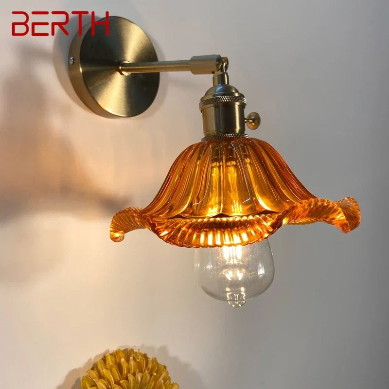 BERTH Nordic Brass Sieninis šviestuvas Vidaus svetainė Miegamasis Naktinė lempa Modernus viešbučio koridorius Prieškambario sieninis šviestuvas Nuotrauka 0