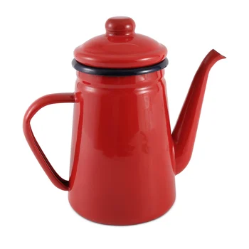 1.1L Emalio kavos puodelis Rankinė arbatos indukcinė viryklė Viryklė Universali raudona