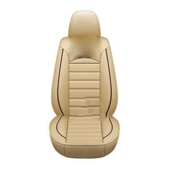 5D Prabangūs universalūs pilnos automobilinės kėdutės kilimėlių dangteliai PU odinės apsaugos kvėpuojančių pagalvėlių rinkinys 1PCS Four Seasons