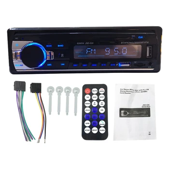Car Radio Stereo grotuvas Skaitmeninis Bluetooth Car MP3 grotuvas 60Wx4 FM radijas Stereo Audio Music-USB/SD su In Dash AUX įvestimi