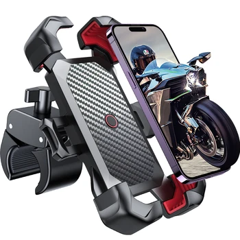 Joyroom 360° View Bike Phone Holder Motociklų telefonų stovas 4.7-7 colių mobiliojo telefono Holde smūgiams atsparus laikiklis GPS spaustukas