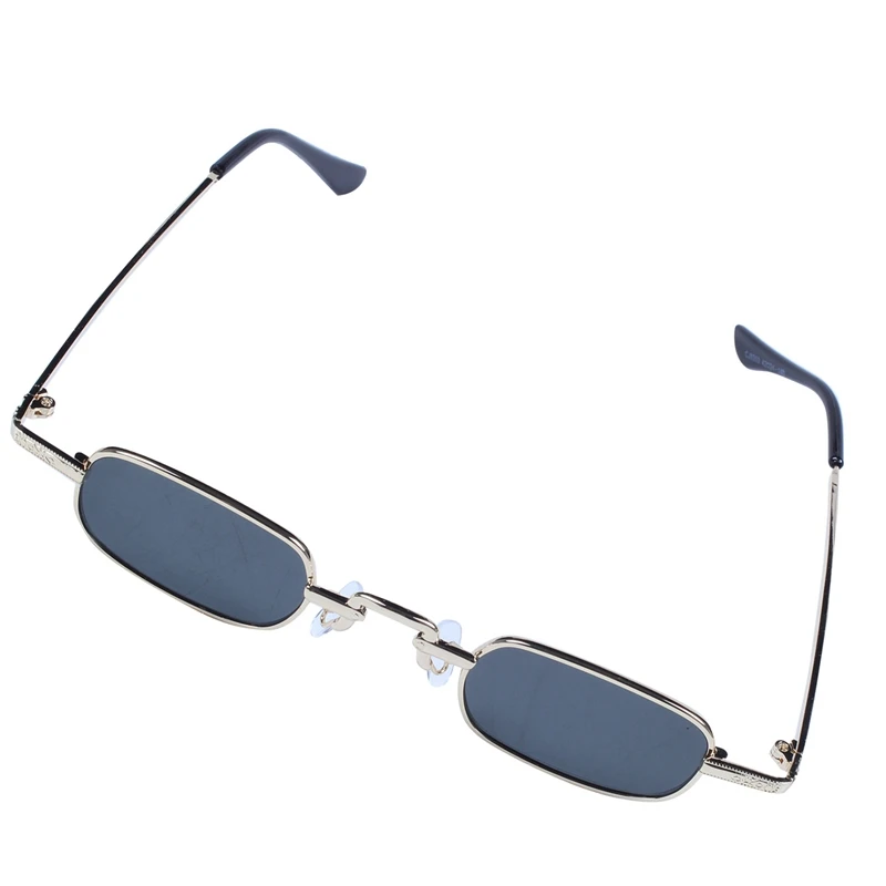 8X Retro Punk akiniai, skaidrūs kvadratiniai akiniai nuo saulės, moteriški retro akiniai nuo saulės, vyrai, metalinis rėmelis-juodas, pilkas ir auksinis Nuotrauka 5