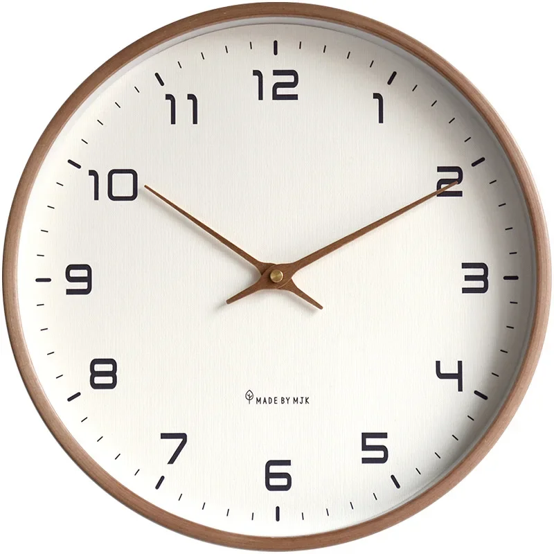 Laikrodis Laikrodžio dekoravimas Namai Kūrybingi su nutildytu paprastu šiuolaikiniu tyliu judėjimu Svetainė Medinės sienos dizainas Nuotrauka 3
